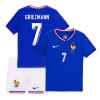 Original Trikotsatz Frankreich Griezmann 7 Heimtrikot EURO 2024 Für Kinder